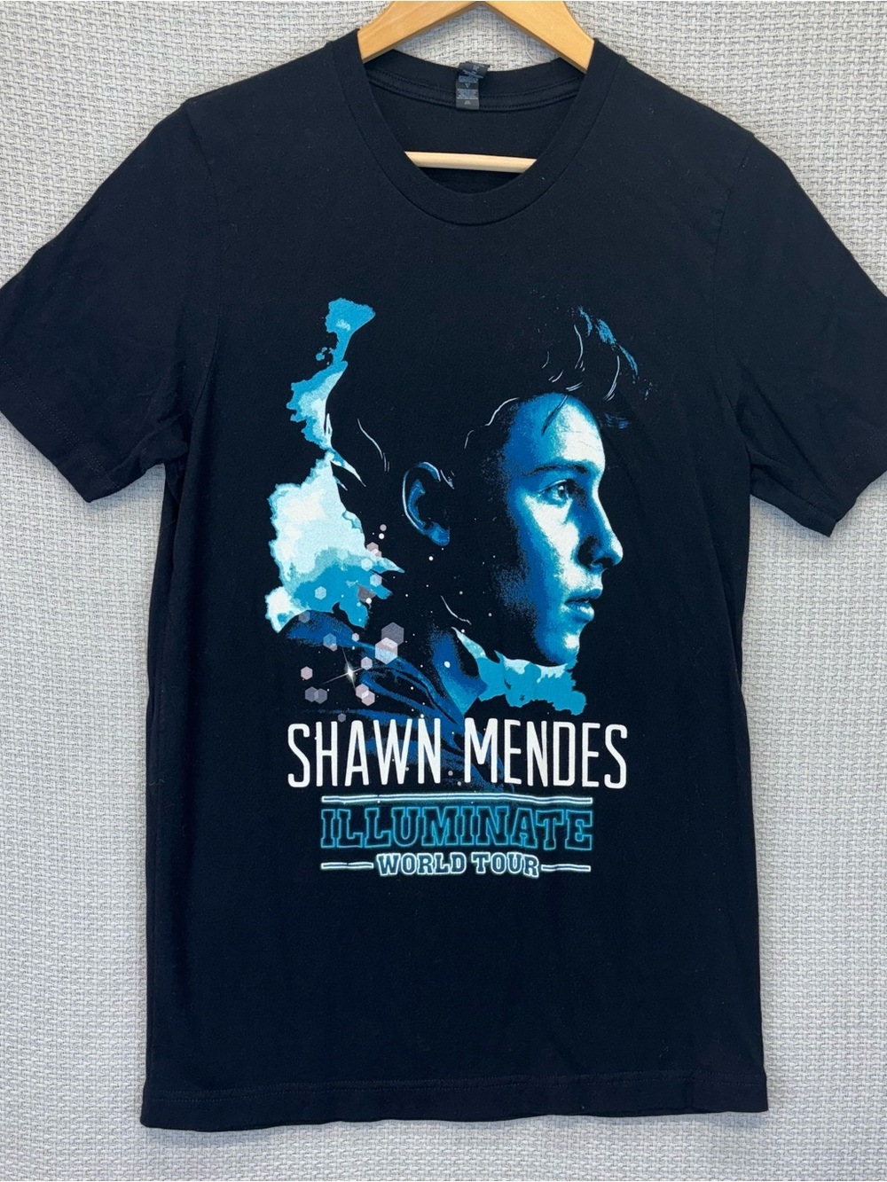 2017 Shawn Mendes Illuminate Concert Tour T Shirt Medium Black Double Sided